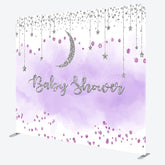Lofaris Glitter Moon Baby Shower Square Tension Backdrop